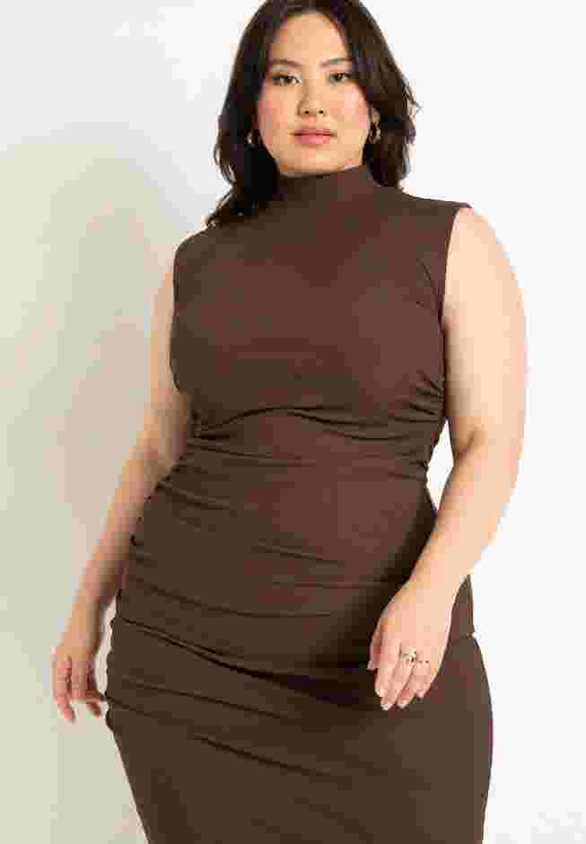Ruched Detail Rib Dress image number 1