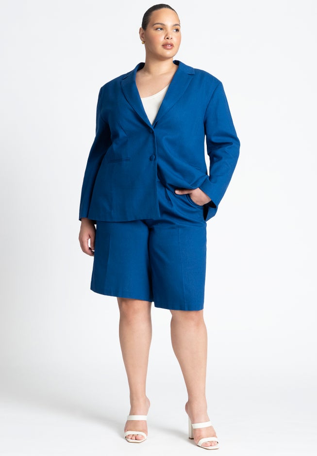 Belted Linen Bermuda Short image number 0