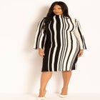 Striped Sweater Dress image number null