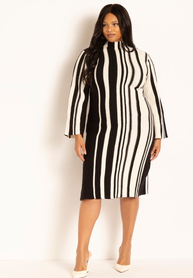 Striped Sweater Dress image number 1