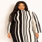 Striped Sweater Dress image number null