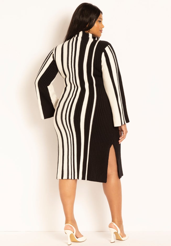 Striped Sweater Dress image number 3