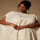 Bridal By Eloquii Mini Dress With Cape Overlay image number null