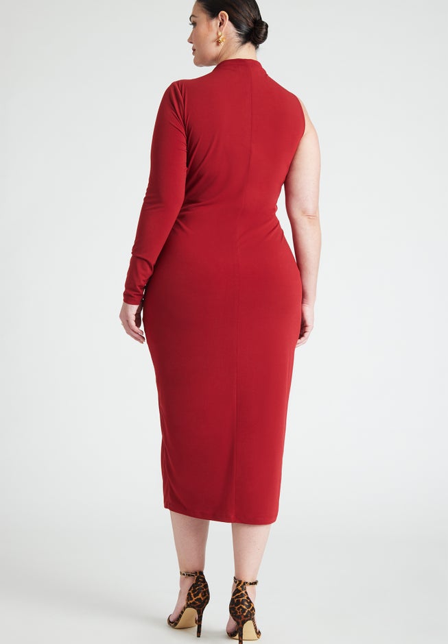 One Shoulder Dress With Slit image number null