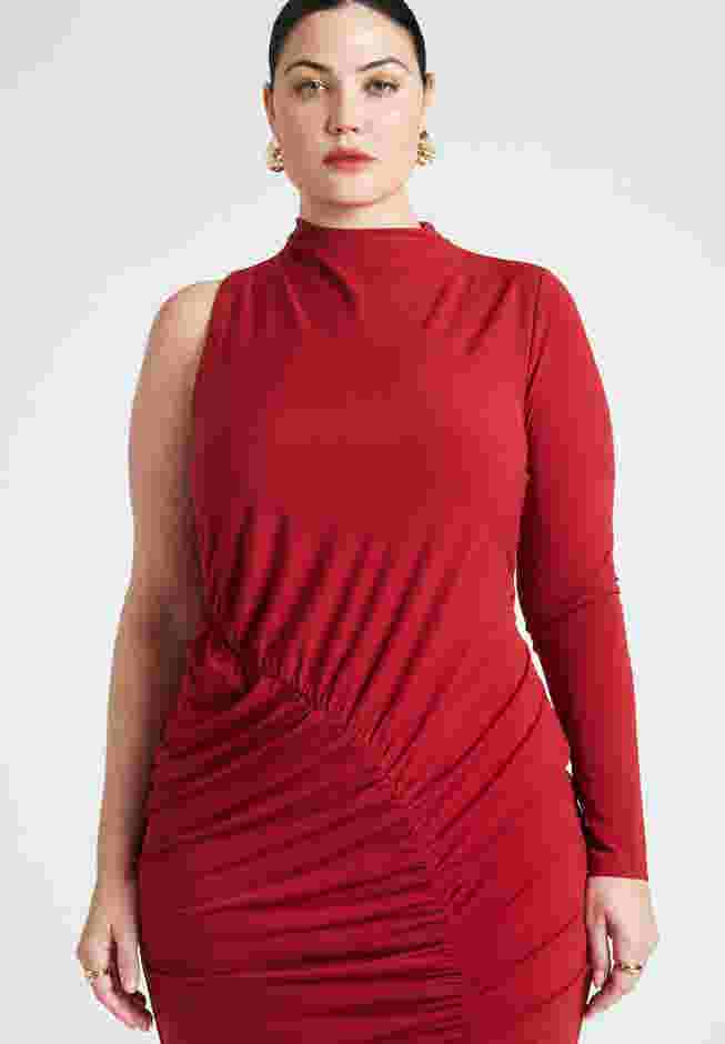 One Shoulder Dress With Slit image number 2