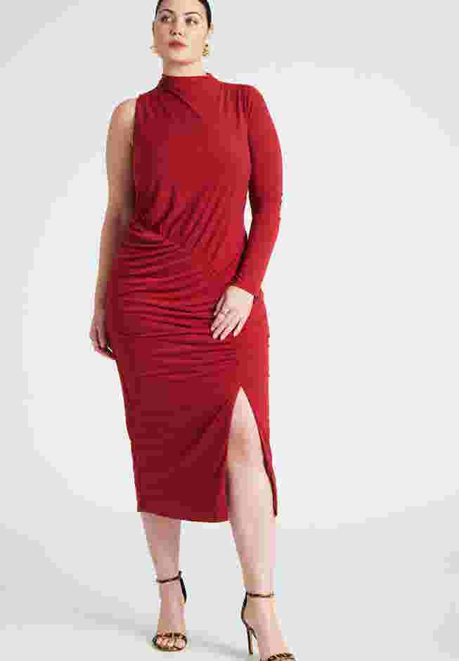 One Shoulder Dress With Slit image number 0