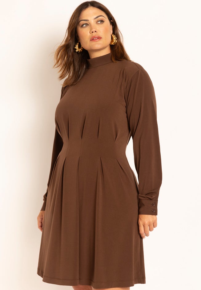 Pleated Waist Mini Dress image number 1