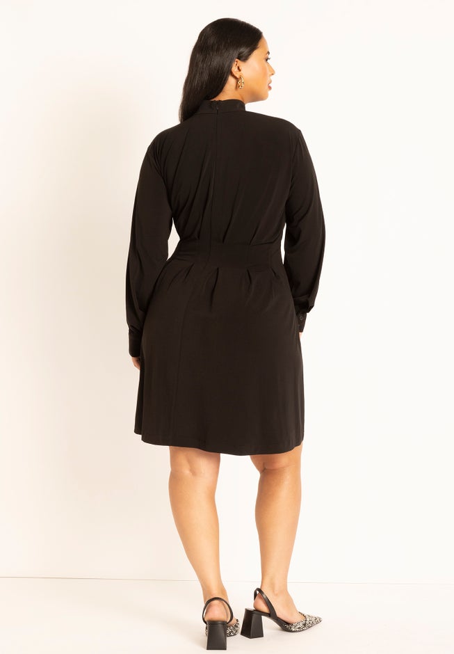 Pleated Waist Mini Dress image number 2