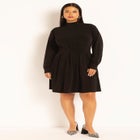 Pleated Waist Mini Dress image number null