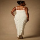 Bridal by ELOQUII Draped Dress With Cascade image number null