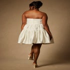 Bridal By Eloquii Mini Flare Dress With Structured Bodice image number null