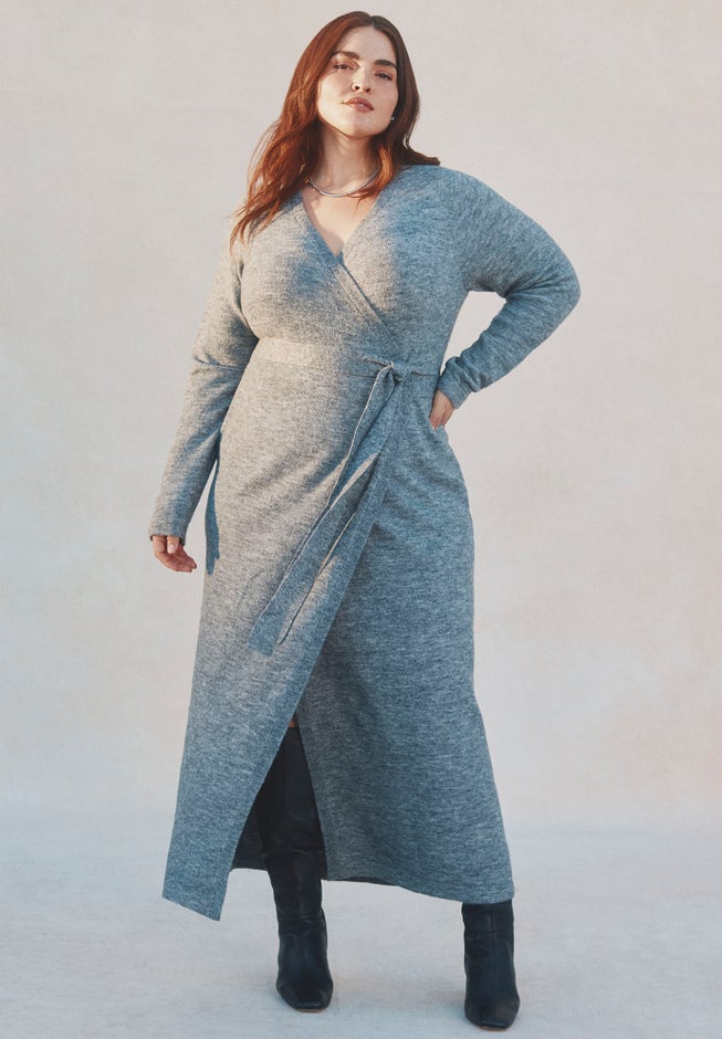 Sweater Wrap Dress | Fullbeauty Outlet Sweater Wrap Dress | Fullbeauty Outlet