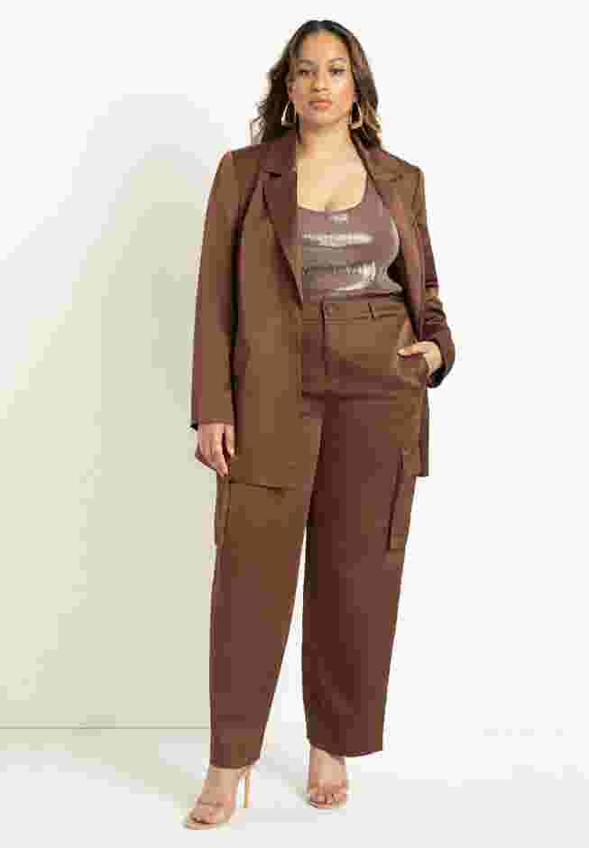 Oversized Satin Blazer image number 2