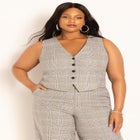 Windowpane Suit Vest image number null