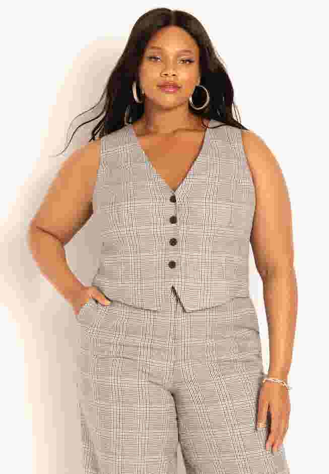 Windowpane Suit Vest image number 0