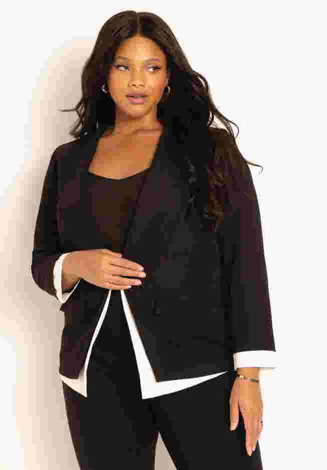 Contrast Hem Blazer image number 0
