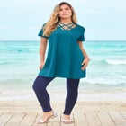 Ultimate Lattice Neck Short Sleeve Tunic image number null