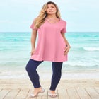 Ultimate Lattice Neck Short Sleeve Tunic image number null