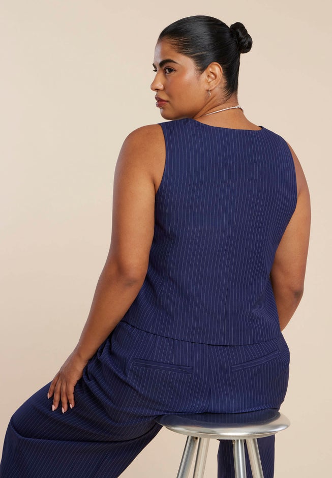 Pinstripe Suit Vest image number 1