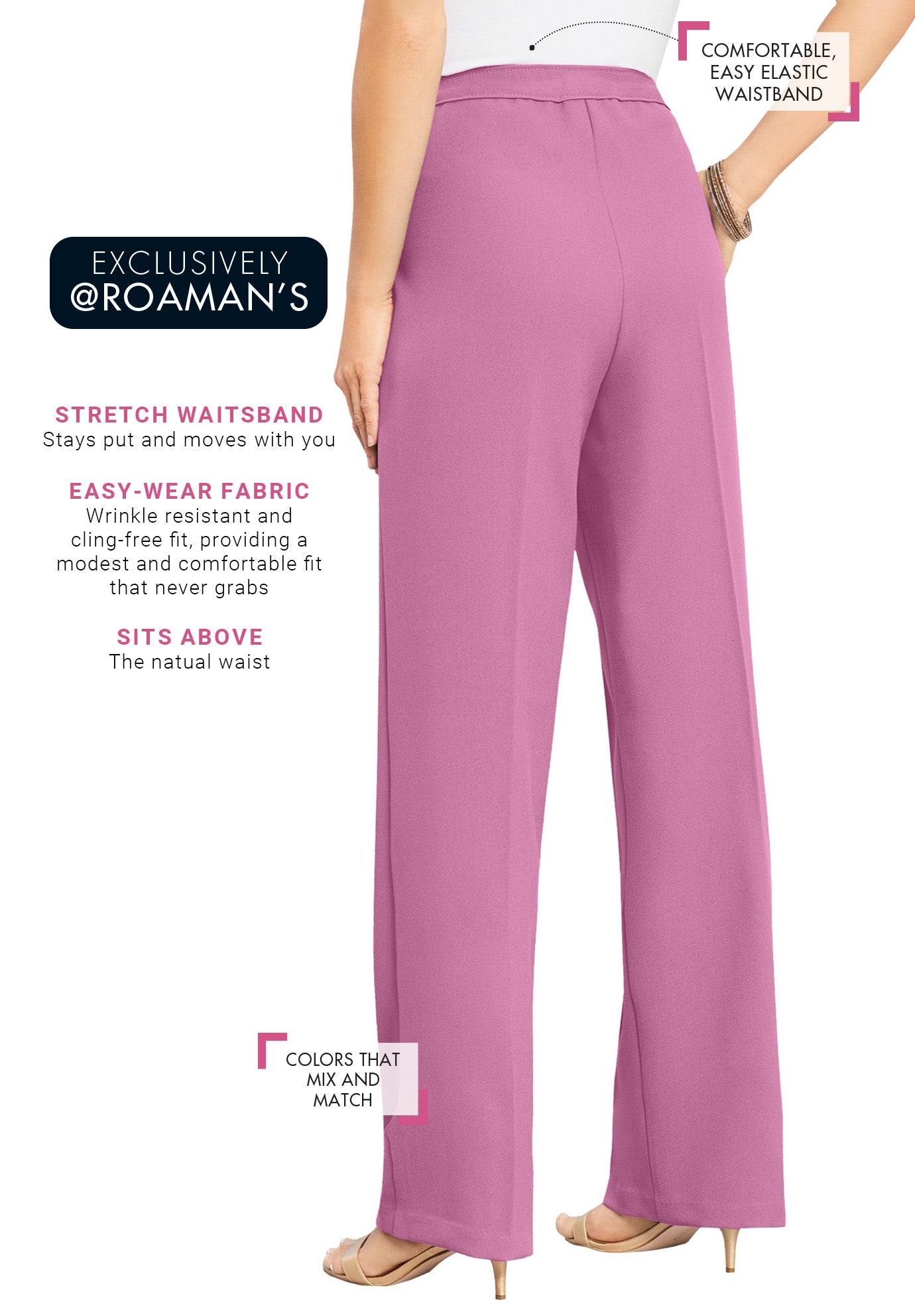 Plus Size Wide Leg Bend Over&reg; Pant image number 0