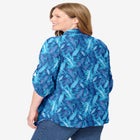 Pintucked Button Down Gauze Shirt image number null