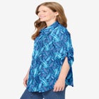 Pintucked Button Down Gauze Shirt image number null