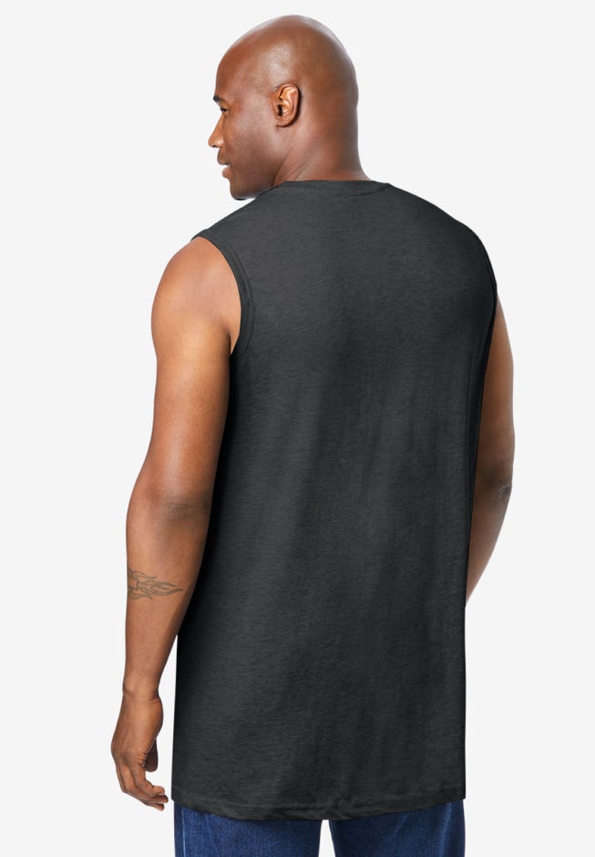 Shrink-Less Longer-Length Lightweight Muscle Pocket Tee image number 1