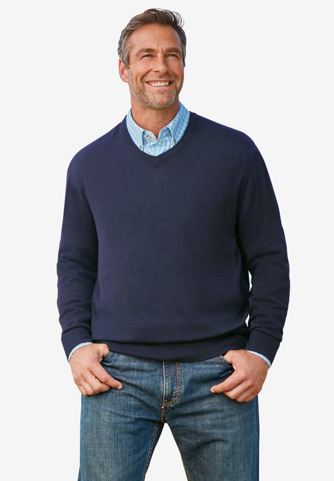 Pima V-Neck Sweater image number 1