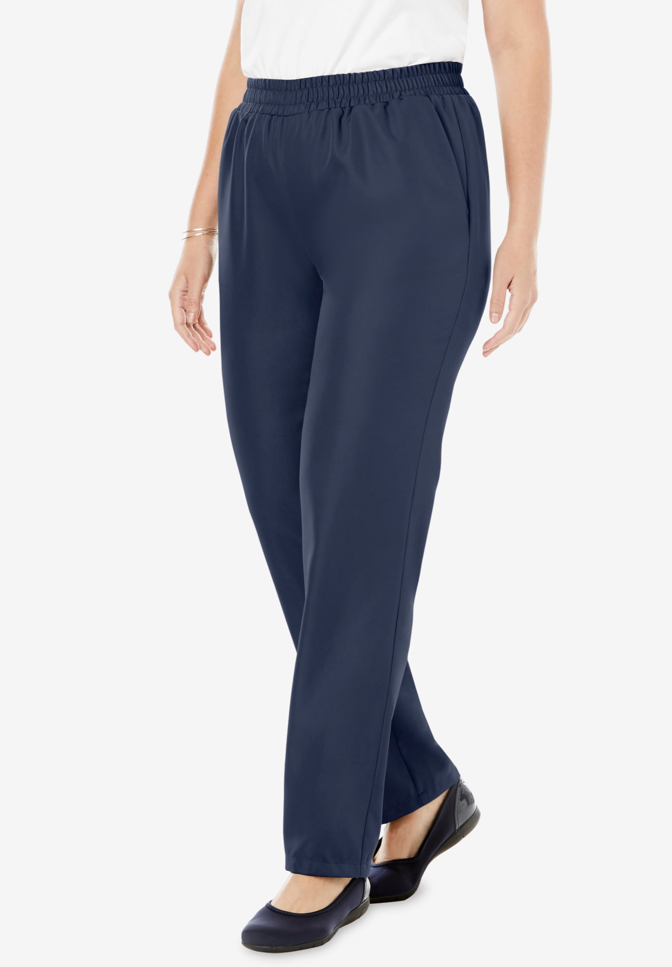 Woven Hassle-Free Pull-On Pants image number 1