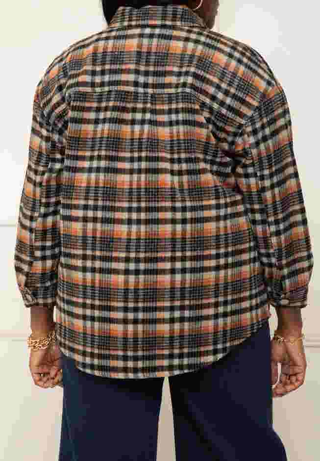 ELOQUII Elements Plaid Schacket image number 1