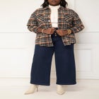 ELOQUII Elements Plaid Schacket image number null