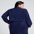 Overlap Front Lurex Sweater image number null