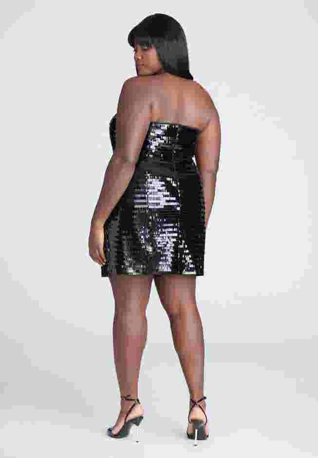 Sequin Flare Skirt Mini Dress image number 2