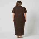 Linen Short Sleeve Maxi Dress image number 1