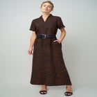 Linen Short Sleeve Maxi Dress image number 0