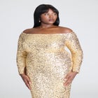 Off The Shoulder Sequin Column Dress image number null