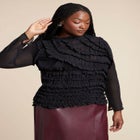 Textured Smocked Top image number null