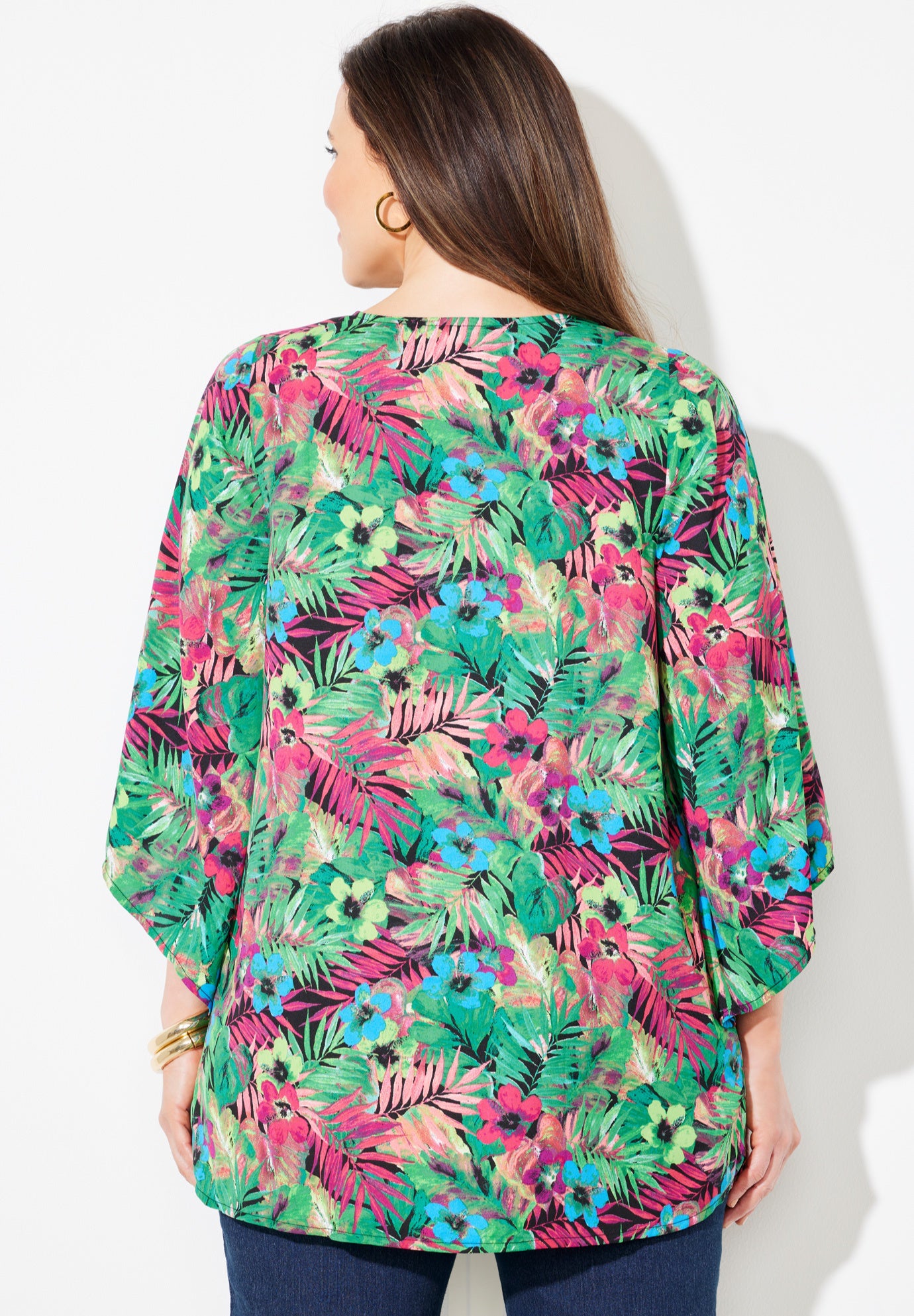 V-Neck Angel Sleeve Blouse image number 1