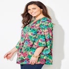 V-Neck Angel Sleeve Blouse image number null