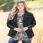 Faux Leather Moto Jacket image number 0