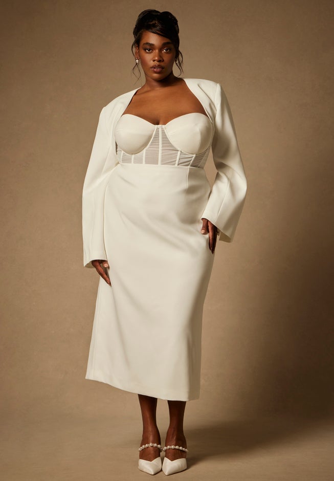Bridal by ELOQUII Woven Jacket image number null