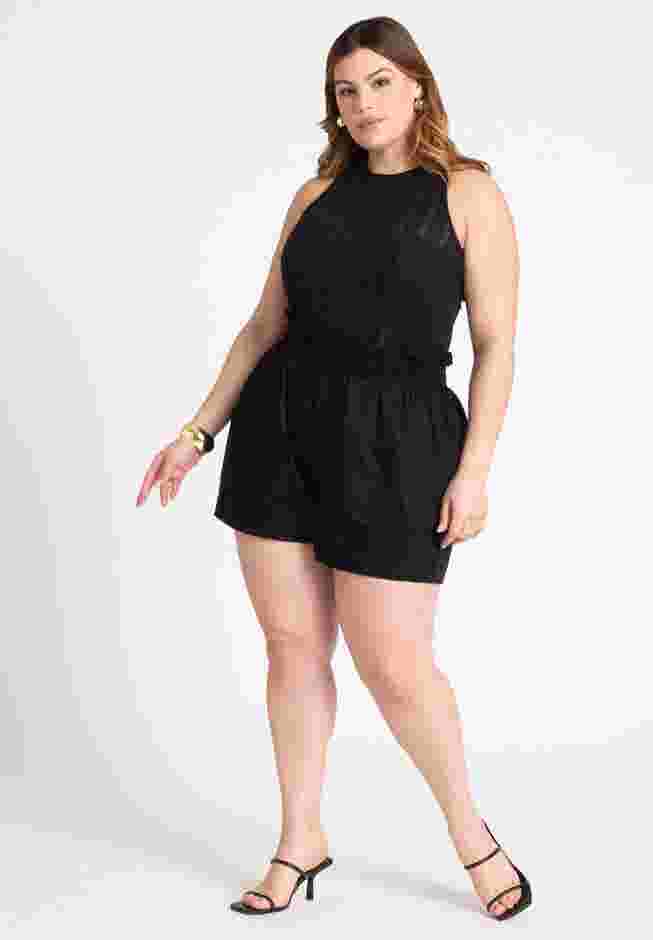 Ruffle Waist Shorts With Tie image number 0