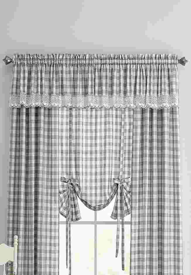 Buffalo Check Rod-Pocket Valance image number 1