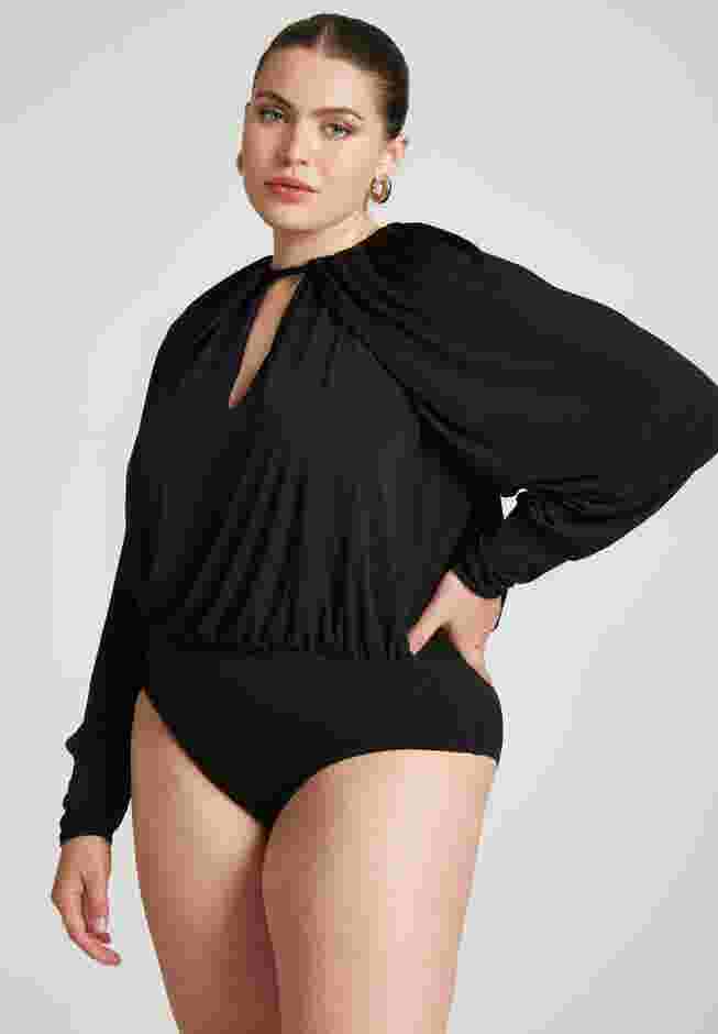 Draped Neckline Bodysuit image number 0