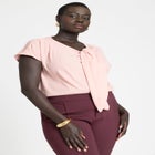 Draped Tie Detail Top image number null