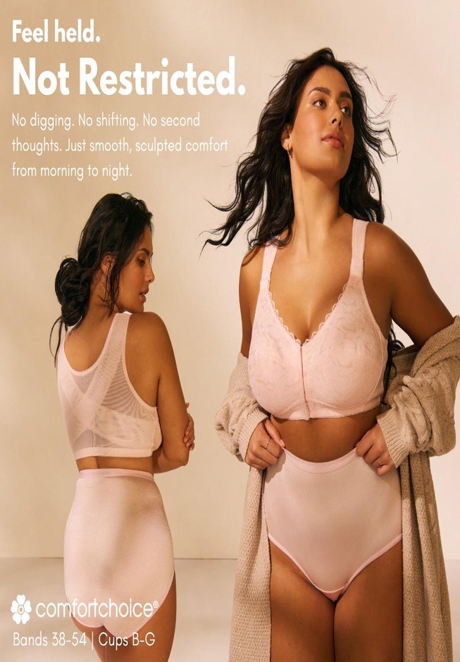 Front Close Wireless Posture Bra image number 3