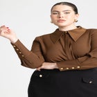Pointed Collar Button Up Shirt image number 0