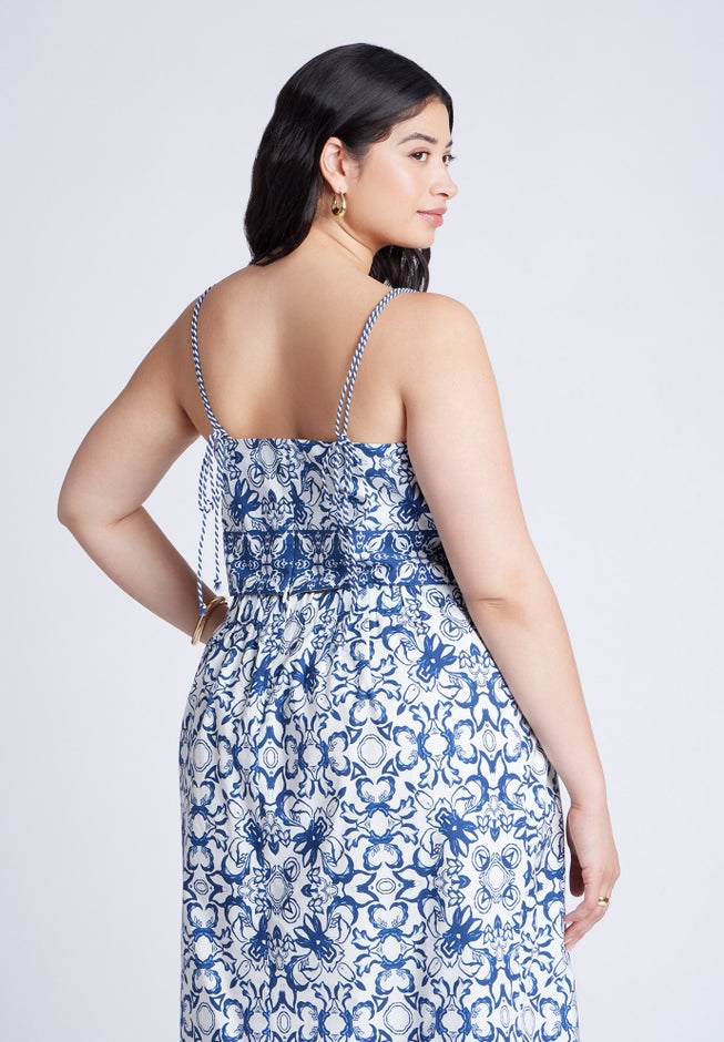 Printed Cropped Tank Top image number 2