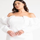 Mutton Sleeve Mini Dress image number null