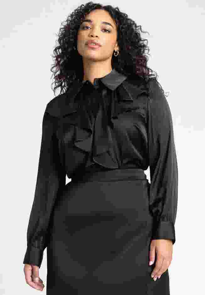 Flounce Front Button Down Top image number 2
